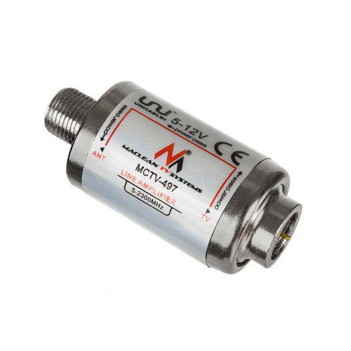 Amplificator antenă DVB-T / T2 20dB Maclean MCTV-497 5-12V bandă largă 5-2300 MHz
