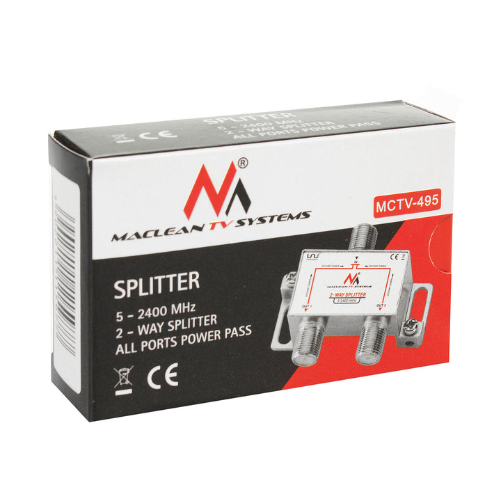 Maclean MCTV-495 Splitter satelit dual splitter 2 ieșiri 1/2 Unicabil 5-2400MHz