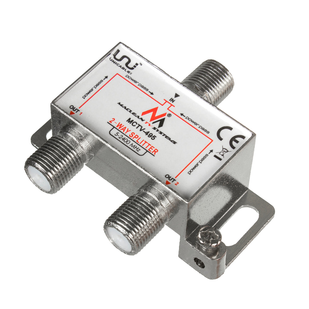 Maclean MCTV-495 Splitter satelit dual splitter 2 ieșiri 1/2 Unicabil 5-2400MHz