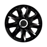 Capace de butuci universale 14" DRIFT negru lac negru presat 4 bucăți