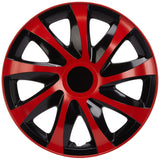 Capace de butuci universale 14" NRM DRACO CS roșu/negru 4 bucăți