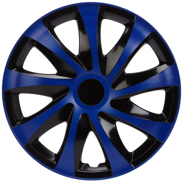 Set 4 capace roti DRACO CS 16 "elegante negru cu albastru