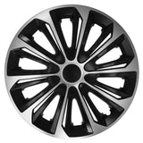 Set 4 capace jante Strong Duocolor 15" negru-argintii