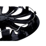 16" NRM STRONG STRONG Duocolor capace de butuci universale negru/argintiu 4 bucăți