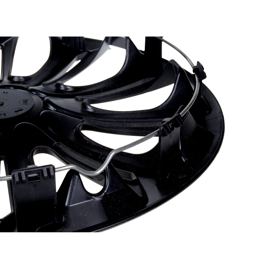 16" NRM STRONG STRONG Duocolor capace de butuci universale negru/argintiu 4 bucăți