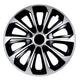 16" NRM STRONG STRONG Duocolor capace de butuci universale negru/argintiu 4 bucăți