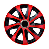 Capace de butuci universale 15" NRM DRIFT Extra roșu/negru 4 bucăți
