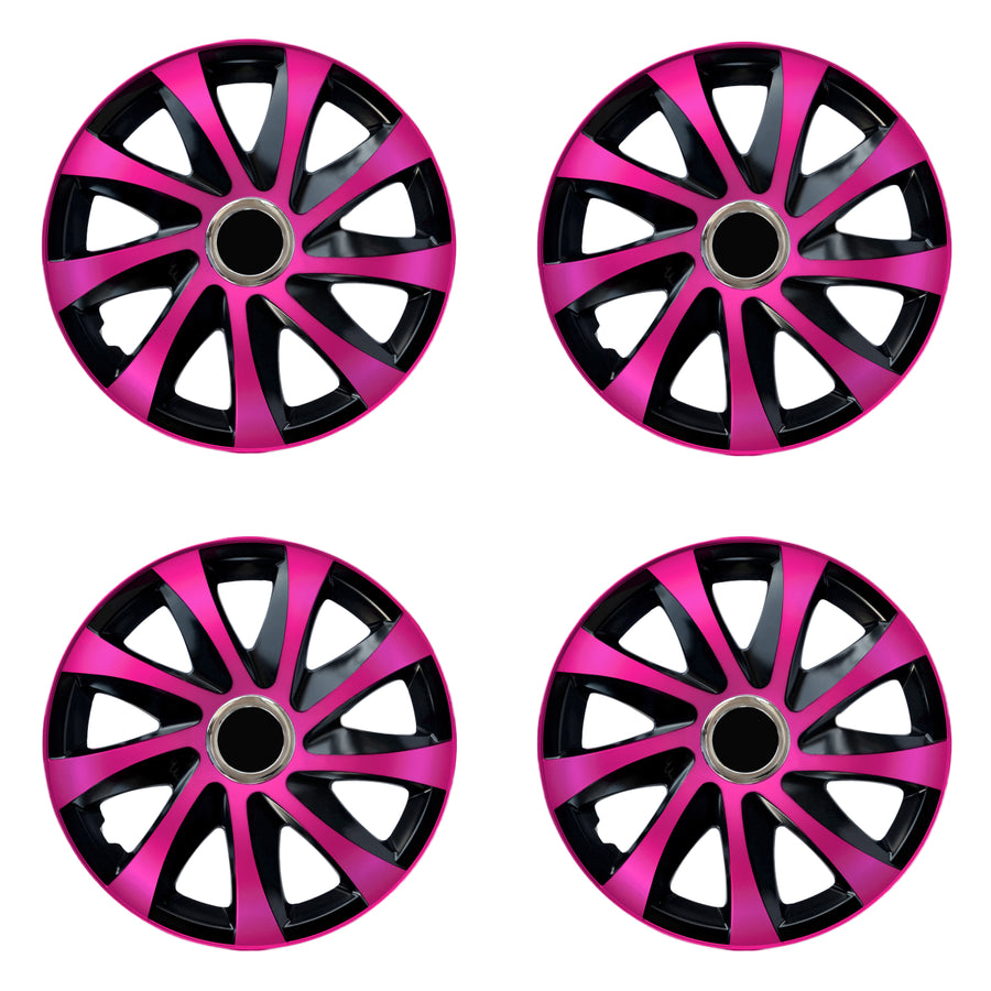 15" NRM DRIFT Extra roz/negru capace de butuci universale NRM DRIFT Extra 4 bucăți