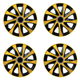 Capace de butuci universale 15" NRM DRIFT Extra auriu/negru 4 bucăți