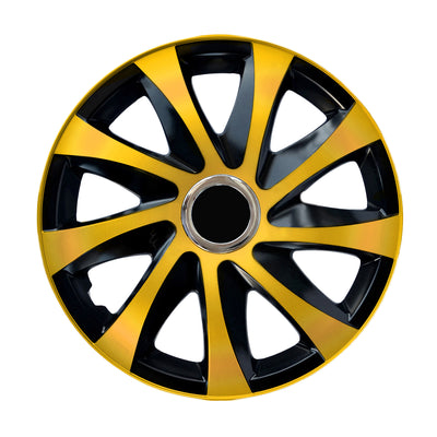 Capace de butuci universale 15" NRM DRIFT Extra auriu/negru 4 bucăți