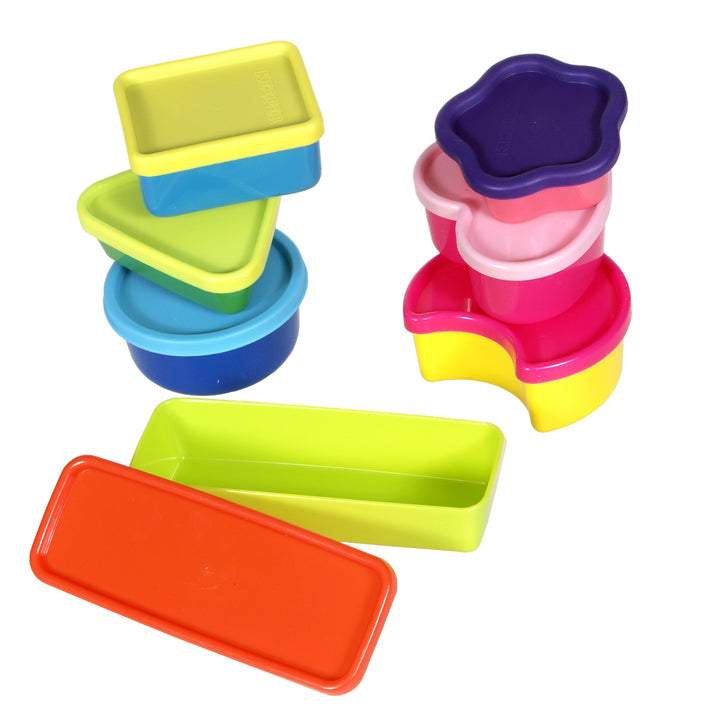 Set 7 cutii din plastic, multicolore, forme diferite