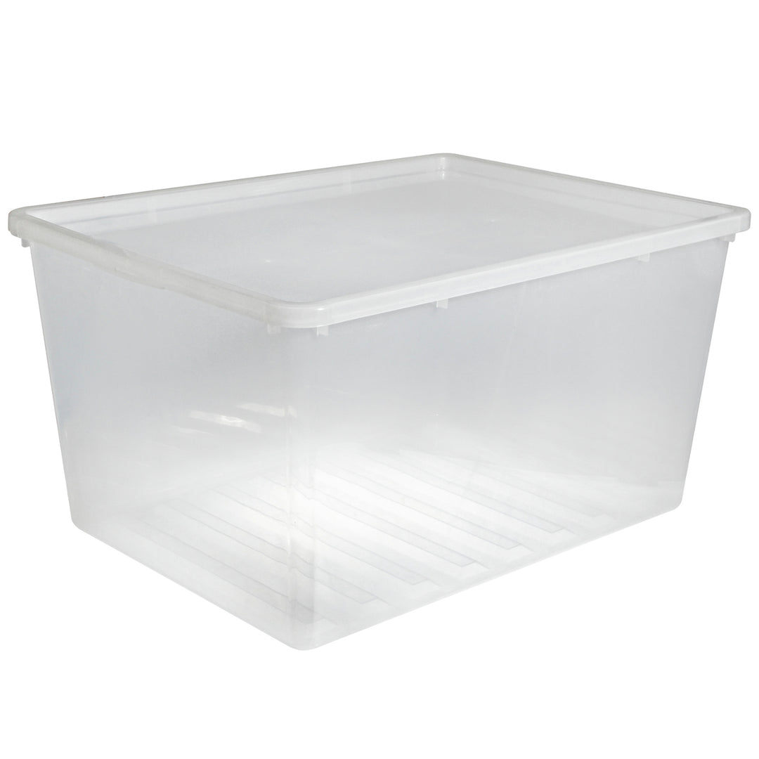 Plast Team 22880800 Container de stocare transparent transparent cu capac 130L