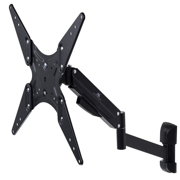 Suport TV Maclean, pentru televizor sau monitor, arc cu gaz, 2 brațe, reglaj înălțime 25cm, 32"-55", 22kg, negru, MC-784