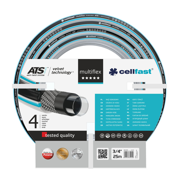 Furtun de grădină Cellfast Multiflex ATSV 3/4" 25m furtun de grădină Cellfast Multiflex ATSV