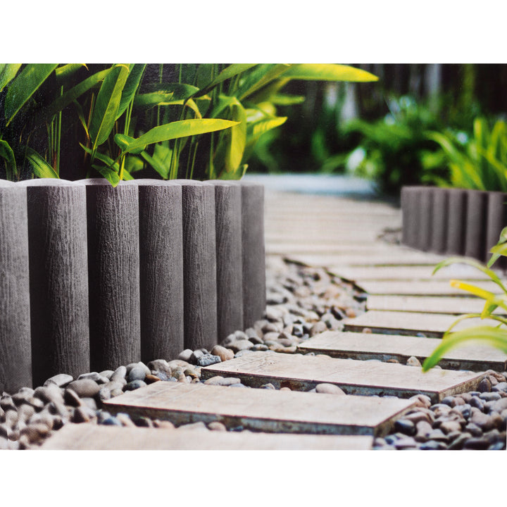 Bordură de grădină cu cadru din lemn 2,3 m plastic Cellfast Garden Lawn Edge Border Palisade