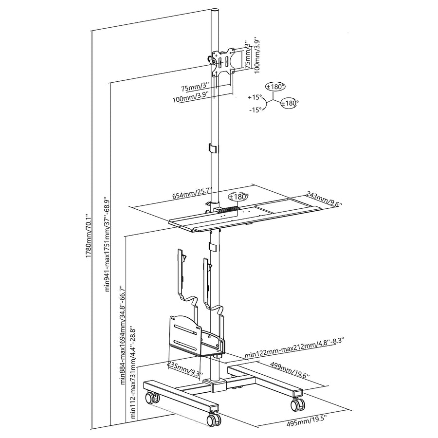 Maclean Brackets MC-793 - locul de muncă ideal pentru stand-up!