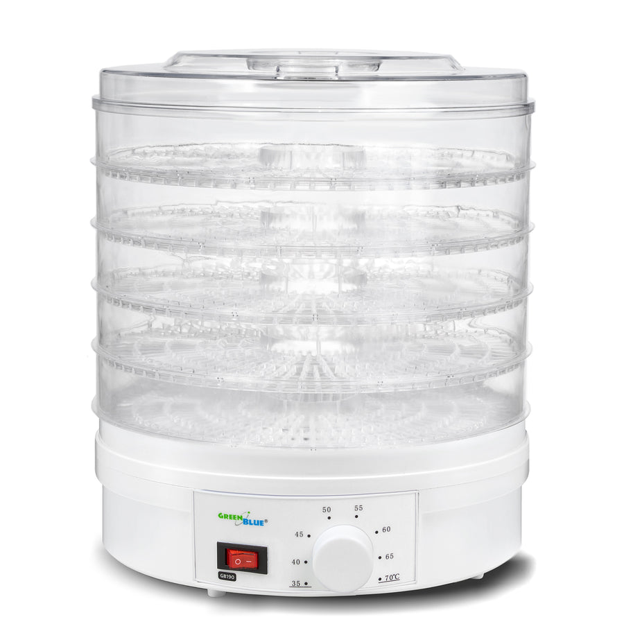 Uscator pentru legume, ciuperci, fructe si ierburi GreenBlue GB190, 5 straturi, 250 W