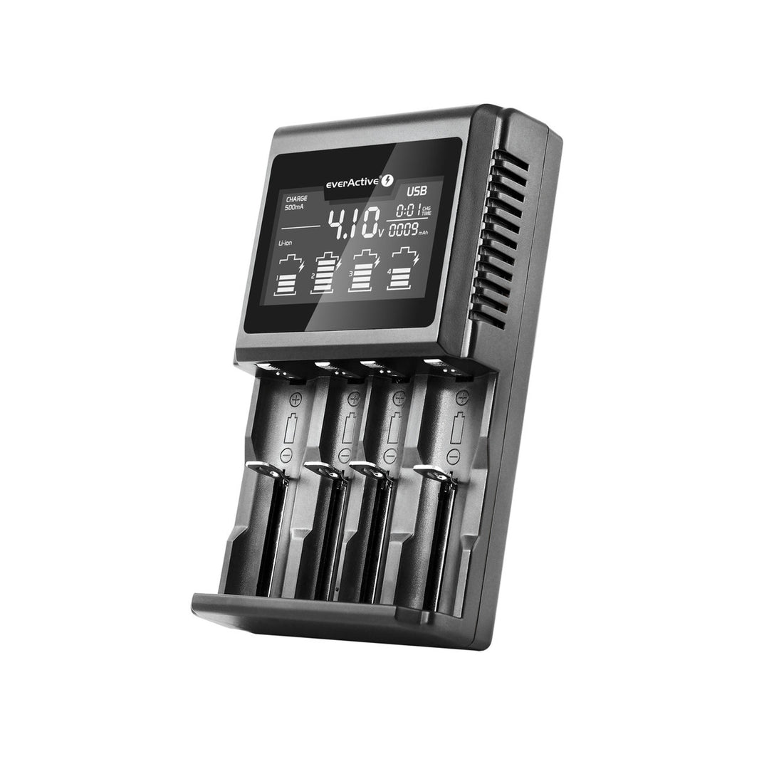 Încărcător pentru baterii Li-ion cilindrice și Ni-MH everActive UC-4000