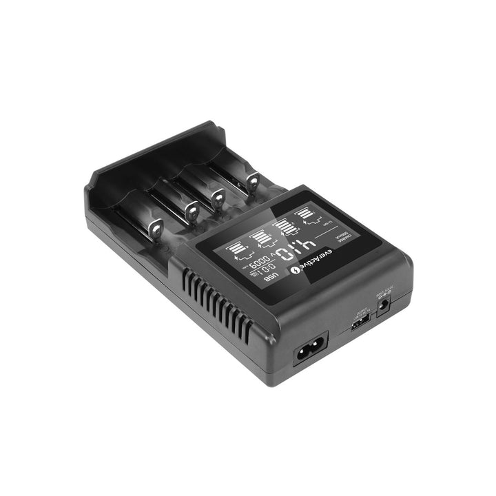 Încărcător pentru baterii Li-ion cilindrice și Ni-MH everActive UC-4000