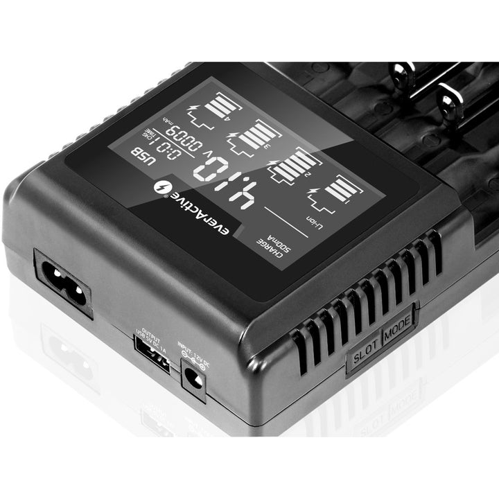 Încărcător pentru baterii Li-ion cilindrice și Ni-MH everActive UC-4000