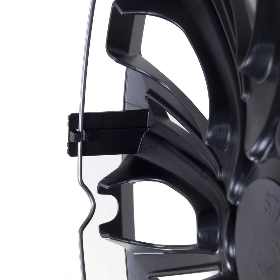 15" NRM STRONG negru mat capace de butuci universale 4 bucăți