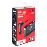 Incarcator Auto MCE218, cu 3 porturi bricheta auto 120W, 4 USB, incarcator auto cu USB tip C 18W, voltmetru