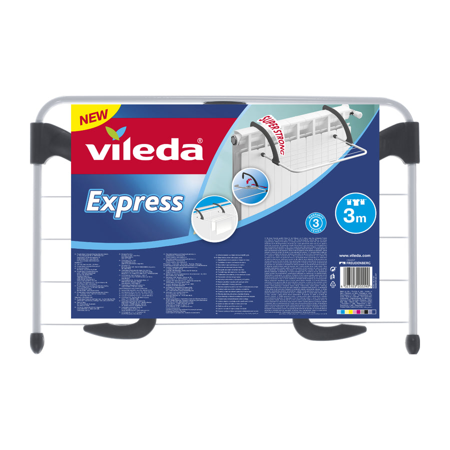 Linie de îmbrăcăminte pentru radiator Vileda Express din oțel și rășină