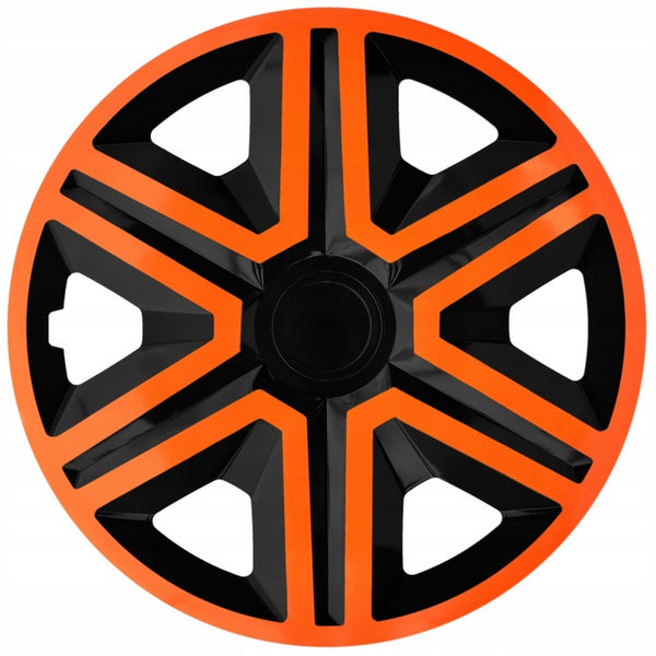 15" NRM ACTION Doublecolor portocaliu/negru cu capace de butuci universale 4 bucăți