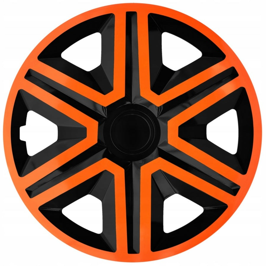 15" NRM ACTION Doublecolor portocaliu/negru cu capace de butuci universale 4 bucăți