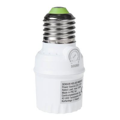 Suport bec cu senzor de sunet Maclean, E27 cu senzor de sunet, max. 100 W, interval 30 dB - 90 dB, MCE232