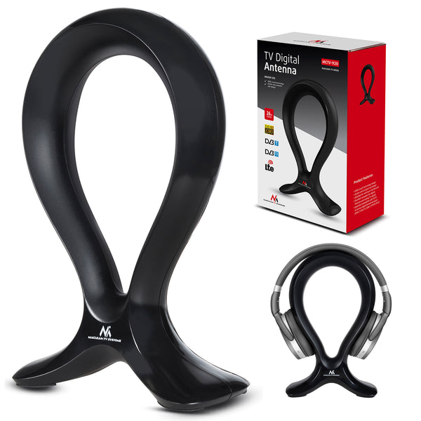 Antenă de interior 2 în 1 TV HDTV DVB-T2 DVB-T LTE 100dBµV Digital Terrestrial ...