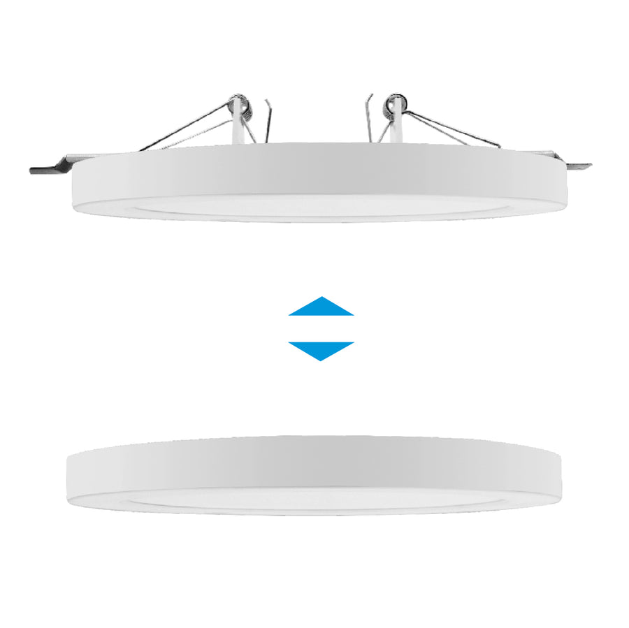 Panou de plafon cu LED-uri 7in1 montat încastrat, ultra subțire 30W 3 culori (WW, NW, CW) Led4U LD142 cu microunde cu sursă de alimentare încorporată