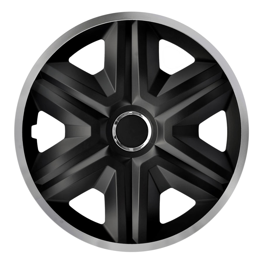 NRM 14 "14" Acoperă roțile Universal Hubcaps ușor de asamblat 4 PCS Negru Argint Heavy Duty