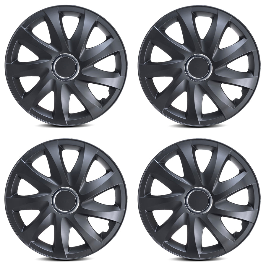 Capace de butuci 16'' - NRM Drift Black Matt - Set de 4 capace de roți - Set de 4