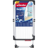 Strat extensibil din oțel și aluminiu, spațiu de așezare de la 11 la 20 m, suport pentru articole mici, dimensiuni deschise, alb, 110-187 x 61 x 94 cm