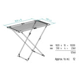 Strat extensibil din oțel și aluminiu, spațiu de așezare de la 11 la 20 m, suport pentru articole mici, dimensiuni deschise, alb, 110-187 x 61 x 94 cm