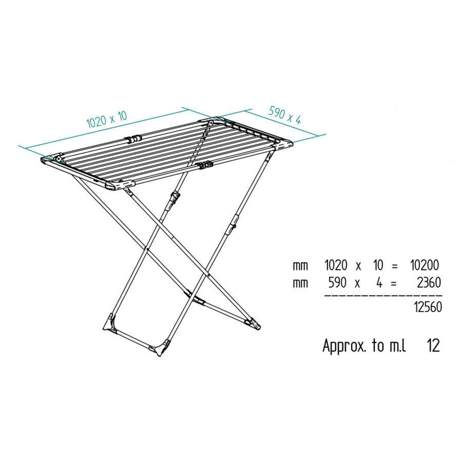 Strat extensibil din oțel și aluminiu, spațiu de așezare de la 11 la 20 m, suport pentru articole mici, dimensiuni deschise, alb, 110-187 x 61 x 94 cm