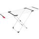 Strat extensibil din oțel și aluminiu, spațiu de așezare de la 11 la 20 m, suport pentru articole mici, dimensiuni deschise, alb, 110-187 x 61 x 94 cm