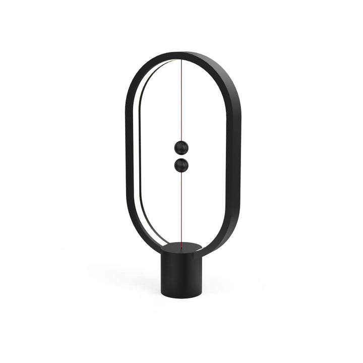 Designnest Balance Lamp - Lampă de masă - Lampă de birou - Oval - Lampă de birou și lampă de noapte - Mare - Negru