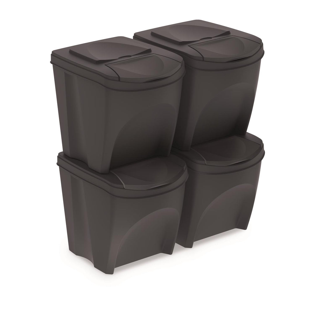 Coșuri de gunoi Sortibox 4x20L set pentru sortarea deșeurilor