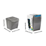 Sortibox set de separare a deșeurilor 3x25L gri