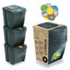 Sortibox set de separare a deșeurilor 3x25L gri