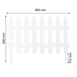 Gard decorativ de grădină Classic S449 3.6m alb,inaltimea 52cm
