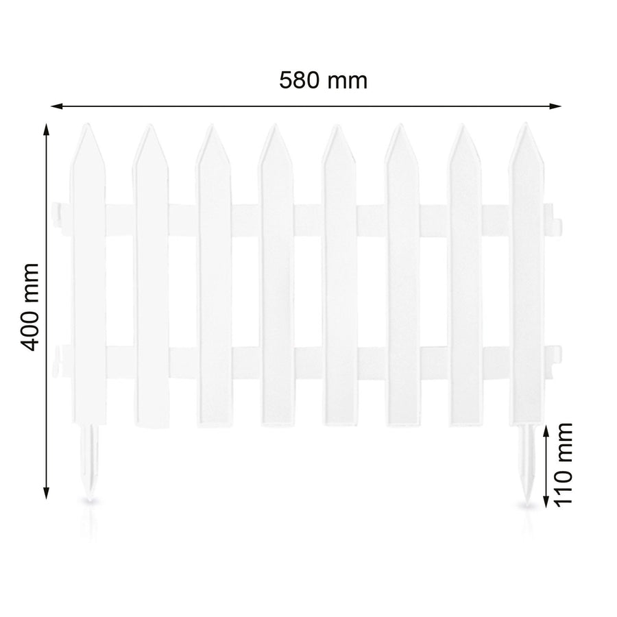 Gard decorativ de grădină Classic S449 3.6m alb,inaltimea 52cm