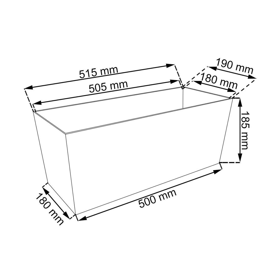 Ghiveci de plante/flori imitație de ratan dreptunghiular 17L antracit Prosperplast Rato DRTC500 S433