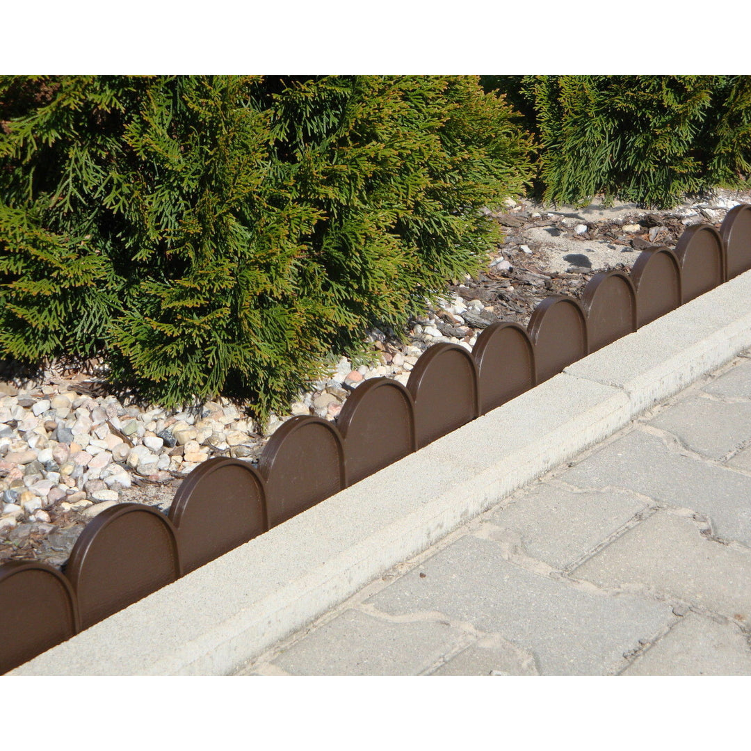 Bordura de gradina Garden line IKRA, 10 m, plastic, maro