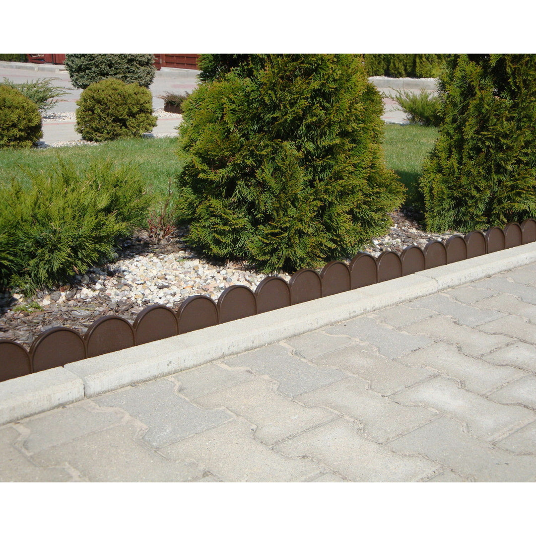 Bordura de gradina Garden line IKRA, 10 m, plastic, maro