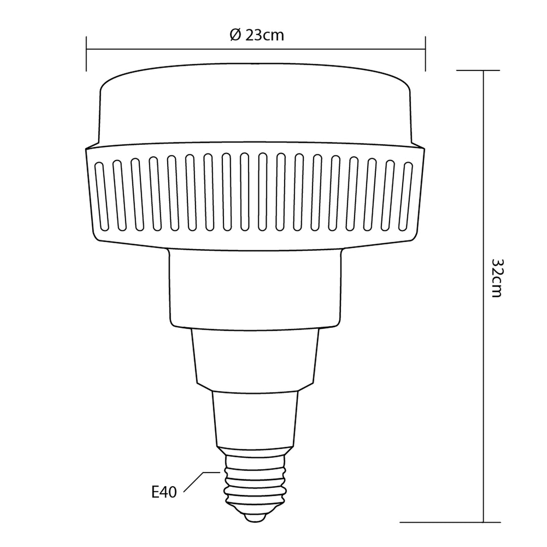 Bec LED E40, 120W 230V Maclean Energy MCE260 CW alb rece 6500K 12000lm