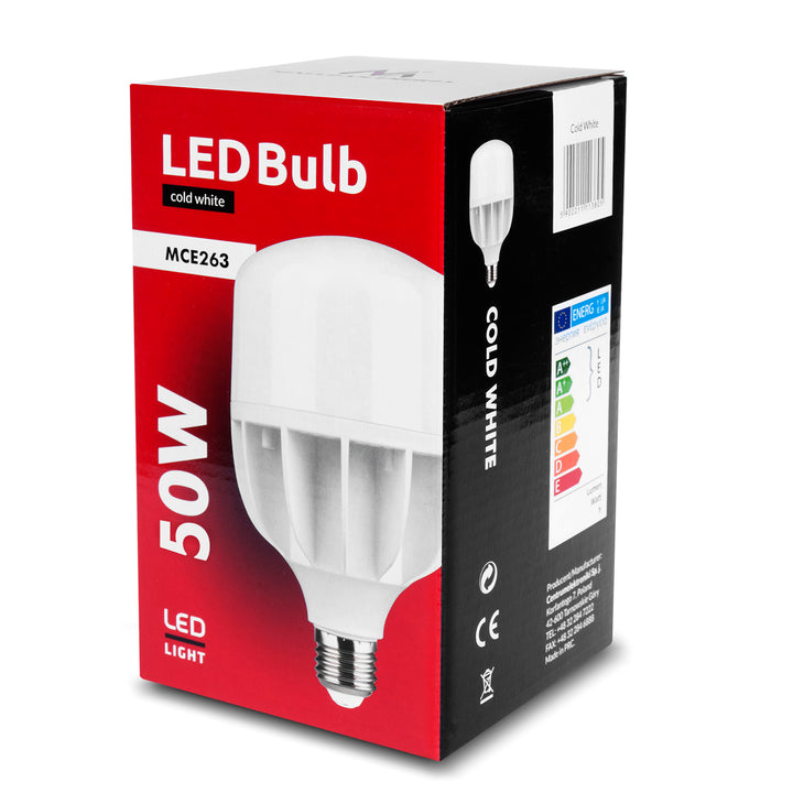 Bec LED E27, 50W 230V Maclean Energy MCE263 CW alb rece 6500K 5000lm