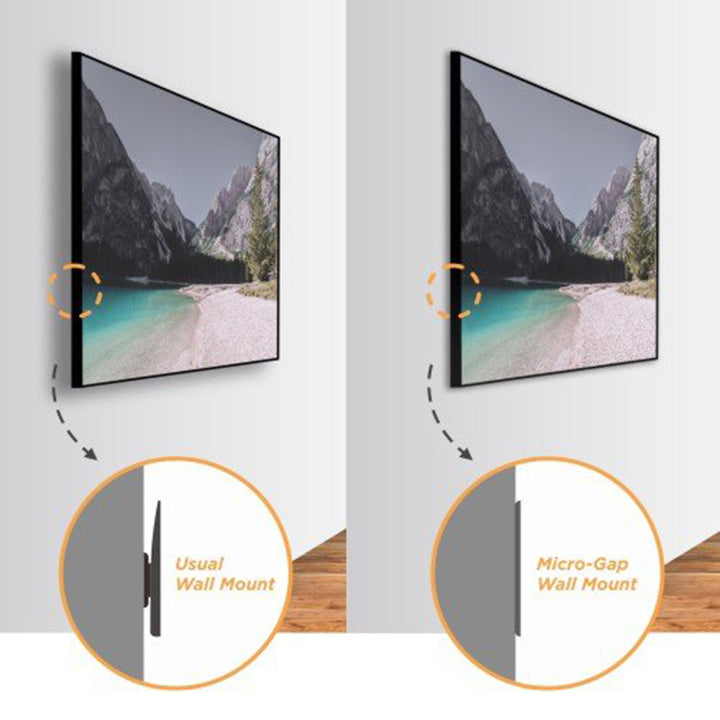 Suport de perete Micro-Gap QLED TV pentru Samsung Q7 / Q8 / Q9 / Q7FN / Q9FN 75 "până la 50 kg Ultra Slim